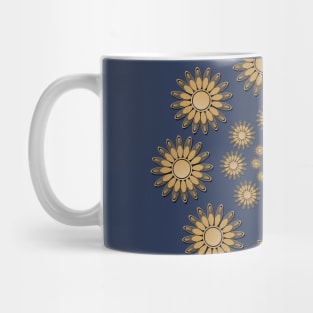 Golden abstract Mandal ornate pattern for background, invitation cards and templates. Mug